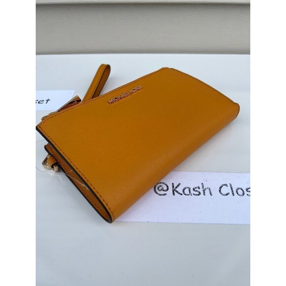 Michael kors wristlet double zip phone wallet marigold - Picture 3 of 8